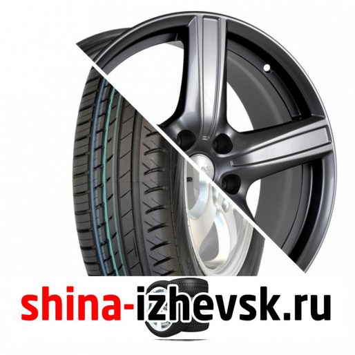 Колесо в сборе Viatti Strada (V-130) 215/55 R17 V 94 + СКАД Адмирал 6.5xR17 5×114.3 ET48 DIA67.1 Черно-серый цвет с перламутровыми оттенками в Ижевске